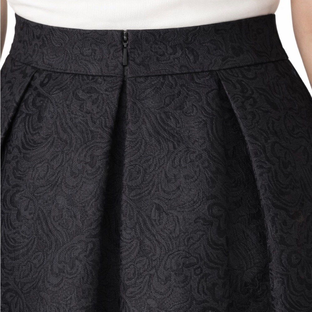 🆕🌹Black Jacquard pleated midi winter skirt - Picture 3 of 4